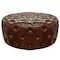Armen Living Victoria Ottoman In Brown Bonded Leather LC5005OTBR - alternate 1